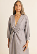 VESTIDO ML AMPLO TRANSPASSADO MAITE MICRO MODAL TENCEL TM