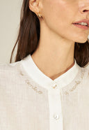 CAMISA ERIVANIA ARANHA ORIDES CAMBRAIA DE LINHO