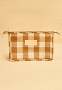 NECESSAIRE ALGODAO ORGANICO XADREZ FOLE M