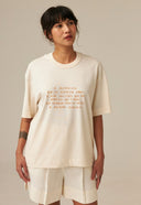 CAMISETA FLÁVIA BAZAR DO TEMPO ALGODÃO ORGÃNICO FRASES FLIP