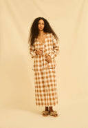 VESTIDO MANU ALGODAO ORGANICO XADREZ