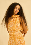 PASHMINA SEDA IMPRESSAO BOTANICA URUCUM
