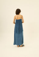 VESTIDO PALOMA SEDA INDIGO