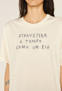 CAMISETA REGULAR ATRAVESSAR ALGODAO ORGANICO