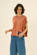BLUSA LIZ SEDA IMPRESSAO BOTANICA