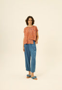 BLUSA LIZ SEDA IMPRESSAO BOTANICA