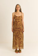 VESTIDO LIRA SEDA IMPRESSAO BOTANICA