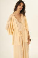 VESTIDO BELA TEXTURA TENCEL TM MODAL AREIA AREIA CURCUMA