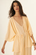 KIMONO GAIA TEXTURA TENCEL TM MODAL AREIA