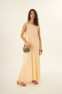 VESTIDO BELA TEXTURA TENCEL TM MODAL AREIA AREIA CURCUMA