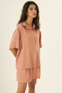 CAMISA ELINA AMPLA TENCEL TM MODAL ROSA
