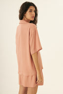 CAMISA ELINA AMPLA TENCEL TM MODAL ROSA