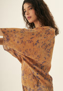 BLUSA KAUANA SEDA IMPRESSAO BOTANICA CATUABA MACELA CLITORIA