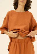 BLUSA GAIA LINHO VERDE ROMÃ