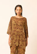 BLUSA ANA SEDA IMPRESSAO BOTANICA