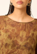 BLUSA ANA SEDA IMPRESSAO BOTANICA