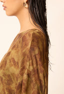 BLUSA ANA SEDA IMPRESSAO BOTANICA