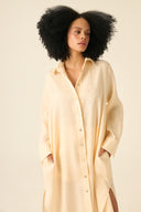 CHEMISE CECI CAMBRAIA DE LINHO AREIA