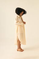CHEMISE CECI CAMBRAIA DE LINHO AREIA