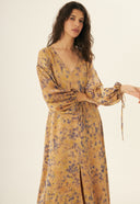 VESTIDO APARECIDA IMPRESSAO BOTANICA CATUABA MACELA CLITORIA