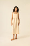 VESTIDO CECI LINHO AREIA