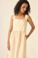 VESTIDO CECI LINHO AREIA