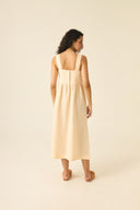 VESTIDO CECI LINHO AREIA