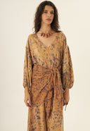 VESTIDO APARECIDA IMPRESSAO BOTANICA CATUABA MACELA CLITORIA
