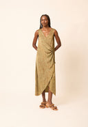 VESTIDO TRANSPASSADO SOFIA SEDA IMPRESSAO BOTANICA