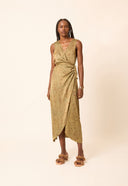 VESTIDO TRANSPASSADO SOFIA SEDA IMPRESSAO BOTANICA