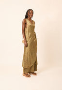 VESTIDO TRANSPASSADO SOFIA SEDA IMPRESSAO BOTANICA