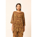 BLUSA ANA SEDA IMPRESSAO BOTANICA